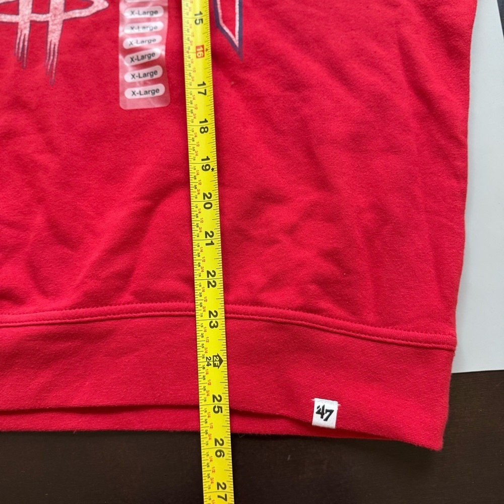 47 Brand Houston Rockets H-Town Colorblock Sweatshirt Women’s XL Red Blue - Picture 6 of 9
